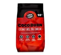 COCO & COIR Natural BBQ Charcoal | 10KG Bag | Coconut Shell Briquettes | Perfect for Outdoor Barbecues | Long Burn | 100% Natural