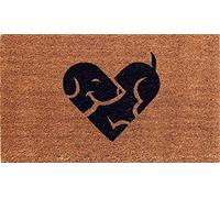 Coco&Coir Natural Coir | Non-Slip | Thick Coir | Premium Quality | Rubber Backed | Eco-Friendly | Indoor | Outdoor | Heavy Duty | Puppy, Dog, Pet Themed |Entrance Door Mat | 45 x 75 cm (Puppy Love)