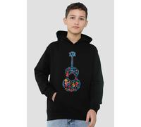 Coco Colorful Guitar With Ernesto, Miguel And Hector Youth Kids Pull-Over Hoodie, Black Disney Black 5-6 Years