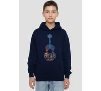 Coco Colorful Guitar With Ernesto, Miguel And Hector Youth Kids Pull-Over Hoodie, Navy Disney Navy 12-13 Years