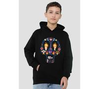 Coco Day Of The Dead Skull With Miguel, Ernesto, Hector Youth Kids Pull-Over Hoodie, Black Disney Black 9-11 Years
