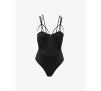 Coco De Mer Womens Black Sylph Cut-out Underwired Stretch-silk Body L