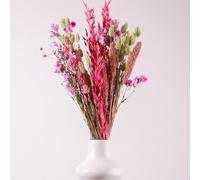 Coco Dried Flower Bouquet 50cm - Pink Dried Flower Bouquet in Craft Paper Sleeve for Vase - Home Decor Accessories Living Room - Decorative Arrangements