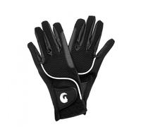 Coco Equestrian Black (L) Breathable 3D Mesh Synthetic Leather Horse Riding Gloves