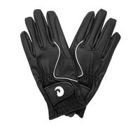 Coco Equestrian Black (L) Breathable Synthetic Leather Horse Riding Gloves