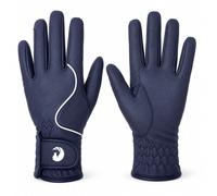 Coco Equestrian Blue (L) Breathable Synthetic Leather Horse Riding Gloves