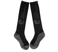 Oypla Coco Equestrian Dark Grey Unisex Adult Breathable Knee High Long Boot Horse Riding Socks - 1 Pair