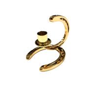 Coco Equestrian Solid Brass Horseshoe Candlestick Candle Holder
