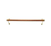 Coco Equestrian Wall Mounted Wooden Blanket Bar Rack with Brass Bracket