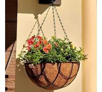 Coco Fiber Liner - 10/12 /14/16 Inch Half Moon For Wall Planter | Coco Liner Replacement With Advanced Drainage | Rot Prevention For Garden Hanging Baskets Indoor