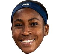 Coco Gauff Celebrity Face Mask - Professional Tennis Player Fancy Dress Costume Prop for Sports Party Hen Stag Do Accessory