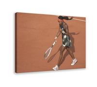 Coco Gauff, French Open, Tennis Poster Canvas Poster Wall Art Decor Print Picture Paintings for Living Room Bedroom Decoration 16x24inch(40x60cm)