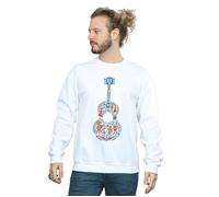 Coco Guitar Pattern Sweatshirt Disney White M