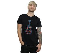 Coco Guitar Pattern T-Shirt Disney Black M