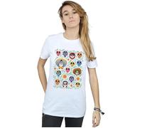 Coco Heads Pattern Cotton Boyfriend T-Shirt Disney White S