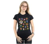 Coco Heads Pattern Cotton T-Shirt Disney Black L