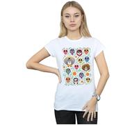 Coco Heads Pattern Cotton T-Shirt Disney White M
