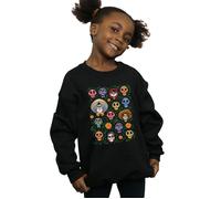 Coco Heads Pattern Sweatshirt Disney Black 9 Years