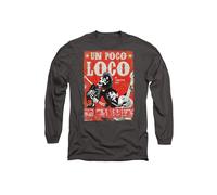 Coco Hector And Miguel Un Poco Loco Poster Long Sleeve T-Shirt, Charcoal Disney Charcoal XL