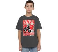 Coco Hector and Miguel Un Poco Loco Poster Unisex Kids T Shirt, Charcoal, 3-4 Years