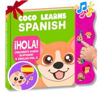 Coco Learns Spanish Vol. 3 | Musical Spanish Book & Bilingual Toy for Toddlers & Babies; Libros en Español para Niños; Spanish Baby Book & Children’s Book; Learn Spanish for Kids, Niñas, Niños, Bebes
