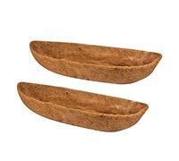 Coco Liner Trog, Half Moon Hanging Basket Liner, Trog Coco Fibre Replacement Liner, Wall Mount, Coconut Palm Mat, Coconut Liner for Trog Planter Window Box