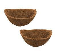 Coco Liners for Hanging Baskets Half Round, 2 14 inch Coconut Hanging Basket Liners, Deep Coco Wall Basket Planter Liner, Coconut Fibre Basket Liner Replacement for Garden Porch Balcony Flower Pots