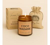 Coco Madame Luxury Hand Poured Candle | Vegan | Eco Friendly | Hand Crafted, | 50+ Hour Burn Time | Soy Wax | Handmade | Artisan | Small Batch | Cosy Campfire Toasted Marshmallow Candle