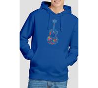Coco Men's Colorful Guitar With Ernesto, Miguel & Hector Hoodie Royal | Size: XL Coco Royal XL