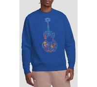Coco Men's Colorful Guitar With Ernesto, Miguel & Hector Sweatshirt Royal | Size: Large Coco Royal L
