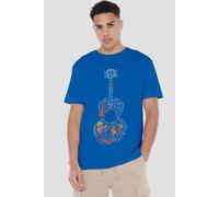 Coco Men's Colorful Guitar With Ernesto, Miguel & Hector T-Shirt Royal | Size: 2XL Coco Royal 2XL