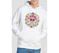 Coco Men's Day Of The Dead Patch With Miguel, Ernesto, Hector Hoodie White | Size: XL Coco White XL