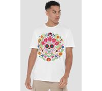 Coco Men's Day Of The Dead Patch With Miguel, Ernesto, Hector T-Shirt White | Size: XL Coco White XL
