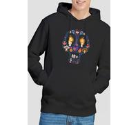 Coco Men's Day Of The Dead Skull With Miguel, Ernesto, Hector Hoodie Black | Size: 2XL Coco Black 2XL