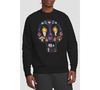 Coco Men's Day Of The Dead Skull With Miguel, Ernesto, Hector Sweatshirt Black | Size: Small Coco Black S