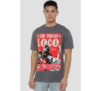 Coco Men's Hector & Miguel Un Poco Loco Poster T-Shirt Charcoal | Size: XL Coco Charcoal XL