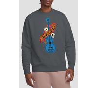 Coco Men's Remember Me Guitar With Skulls Sweatshirt Charcoal | Size: Small Coco Charcoal S