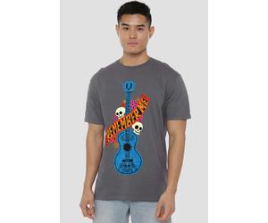 Coco Men's Remember Me Guitar With Skulls T-Shirt Charcoal | Size: XL Coco Charcoal XL