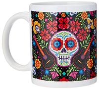 Coco MG24921 Coffee Embroidered Skull Mug, Ceramic, Multi-Colour