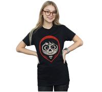 Coco Miguel Skeleton Face Hood Cotton Boyfriend T-Shirt Disney Black XXXL