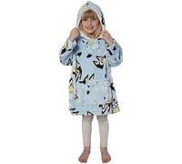 Coco Moon Bluey Kids Fleece Blanket Oversized Hoodie | Soft Wearable Blanket Hoodie For Children Boys & Girls Size Small Suitable for Ages 2-5 years
