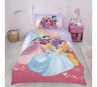 Coco Moon Disney Princess Rainbow Single Duvet Cover Set | Disney Bedding Single Bedding Set, Pillowcase & Duvet Set, Duvet Cover Sets For Girls & Boys