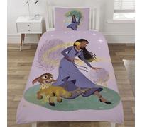 Coco Moon Disney Wish Fairy Tale Reversible Single Duvet Cover Set | Disney's Wish Bedding Set Includes Single Duvet and Pillow Set Boys & Girls