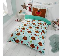 Coco Moon Hey Duggee Christmas Kids Fluffy Fleece Blanket Single Duvet And Pillow Bedding Set For Childrens And Toddler Bedroom