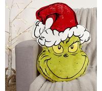 Coco Moon The Grinch Head Plush Scatter Cushion | Festive Christmas Decorative Pillows For Bed, Bed Pillow, Sofa Cushions, Reading Pillow, Home Accessories
