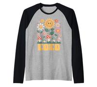 Coco Mother’s Day Floral Sunflower Mushroom Style Raglan Baseball Tee