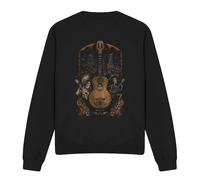 Coco Painted Poster With Guitar, Ernest, Miguel And Hector Sweatshirt Black Coco Black XXL