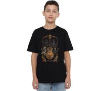 Coco Painted Poster with Guitar, Ernest, Miguel and Hector Unisex Kids T Shirt, Black, 3-4 Years