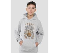 Coco Painted Poster With Guitar, Ernest, Miguel And Hector Youth Kids Pull-Over Hoodie, Athletic Heather Disney Grey 5-6 Years