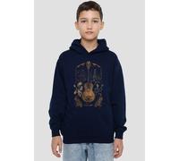 Coco Painted Poster With Guitar, Ernest, Miguel And Hector Youth Kids Pull-Over Hoodie, Navy Disney Navy 5-6 Years